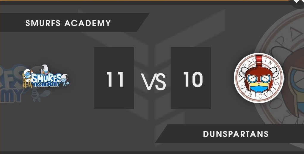 👏 Tough week vs the Smurf academy!
🥇 GGs to the smurf Doordeweekseman that closed the bout with an impressive 3-0 when we were at 8-10.... 🥶
🇧🇪🧑‍🤝‍🧑🇲🇫 Hope we will meet again in iron and share some French fries 😇
