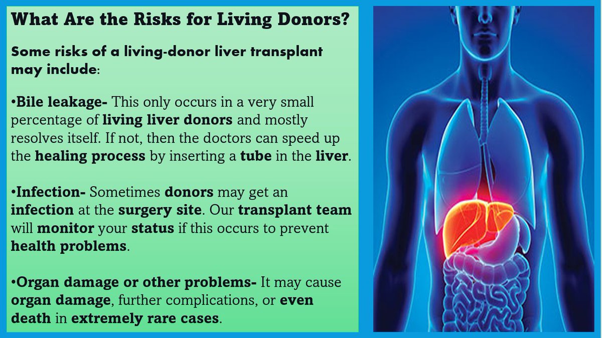 What Are the Risks for Living Donors?

For More Details:-

Visit our website:-

livertransplantsurgeon.co.in/living-donor-l…

Contact:- +91-9650907765

#punitsingla #liversurgeon #liverdoctor #liverdisease #livingdonor #infection #organdamage #livingliverdonor #livingdonorlivertransplant