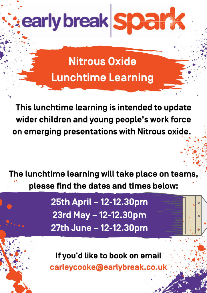 Our commissioned drug &amp; alcohol service are providing some free training in response to the increased media regarding Nitrous Oxide.

Please contact Carley to reserve your place..