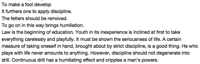 From the I Ching: