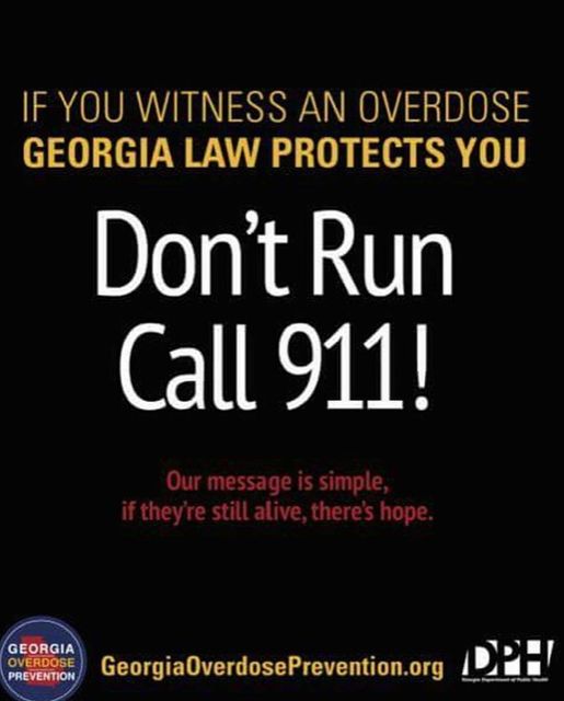 Do you know about the Amnesty Law?

Georgia’s Amnesty Law protects victims and callers seeking medical assistance at drug or alcohol overdose scenes by calling 911.

The law was passed to help save lives by encouraging friends and families to call for help. #amnestylaw