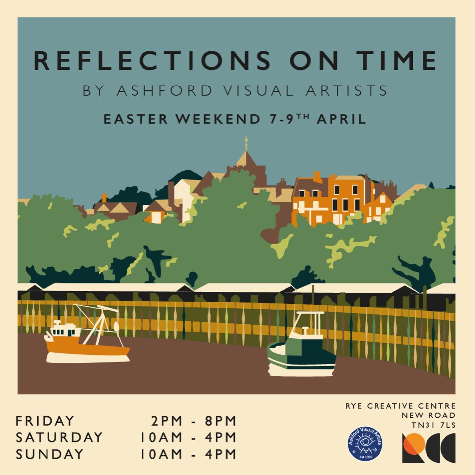Reflections on Time 7-9th April 2023 This art exhibition by ten local artists demonstrates both the beauty and fragility of our environment and the contrast between natural changes and those caused by man. For more information, visit: ryecreativecentre.co.uk/exhibitionsand…