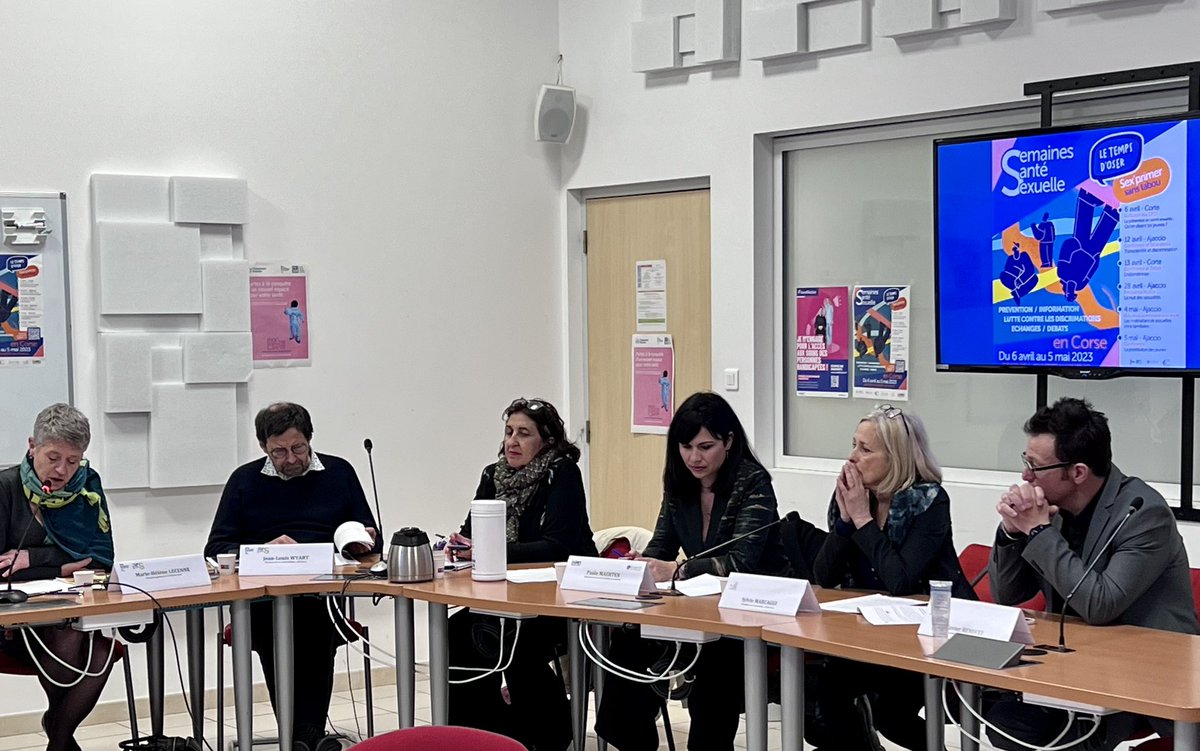 #santépublique #conferencedepresse : @ARSCORSE1 et les partenaires présentent la 3eme édition de la #SemainedelaSantéSexuelle en #Corse, déclinent objectifs et enjeux en remerciant l’ensemble des nombreux acteurs de terrain @IsulaCorsica @UnivCorse @ENIPSE_officiel @MaertenPaule