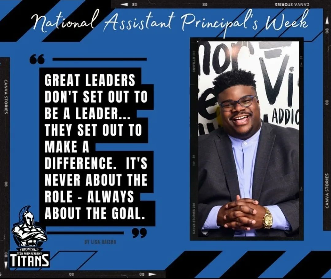FriendshipPCS's tweet image. #Repost @ftp_titans 
 It’s National Assistant Principals Week and we know the Big Tech has the BEST Assistant Principals in DC! Let’s thank our Assistant Principals on the impact they have on the success of our school.  #leadership #APWeek23 #FriendshipProud #dccharterproud