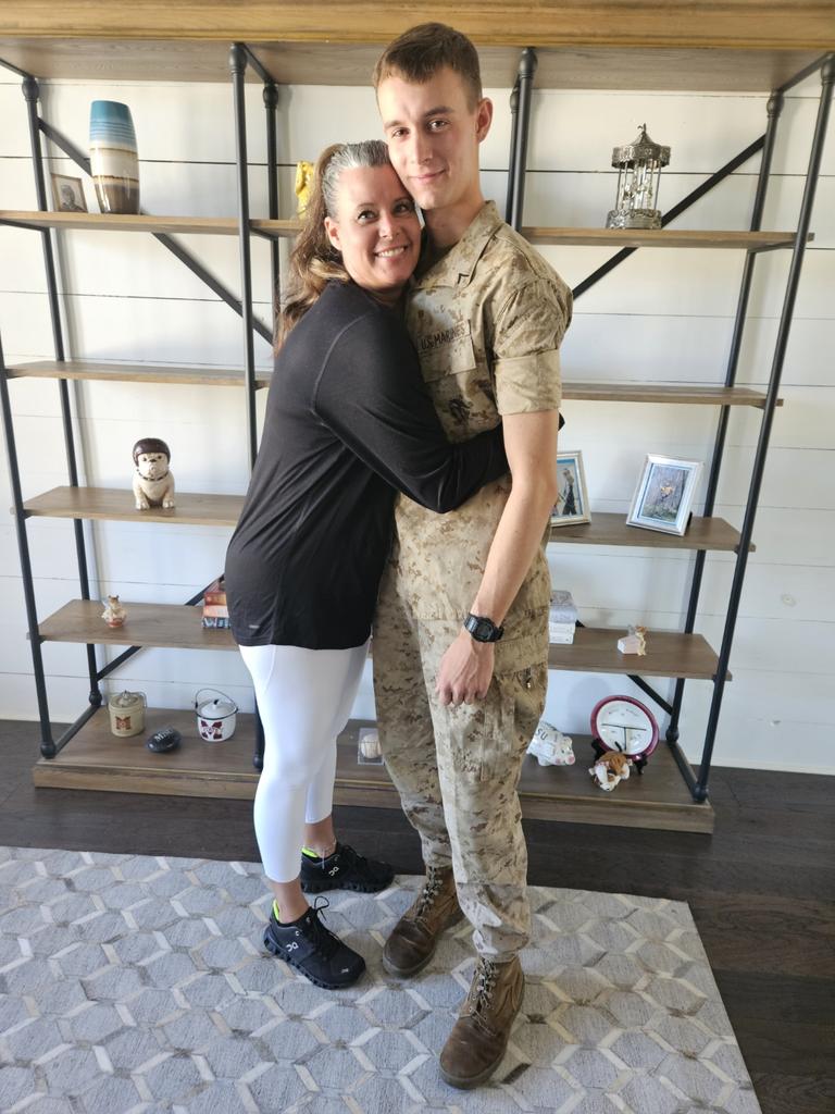 Look who surprised me on Saturday!   I love you, USMC PFC Reeves!