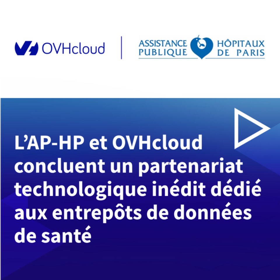 <a href="/APHP/">Assistance Publique – Hôpitaux de Paris (AP-HP)</a> et <a href="/OVHcloud/">OVHcloud</a> s'associent aujourd'hui pour co-développer des entrepôts de données de santé #opensource pour les acteurs de la santé en France et à l'international.

corporate.ovhcloud.com/fr/newsroom/ne…