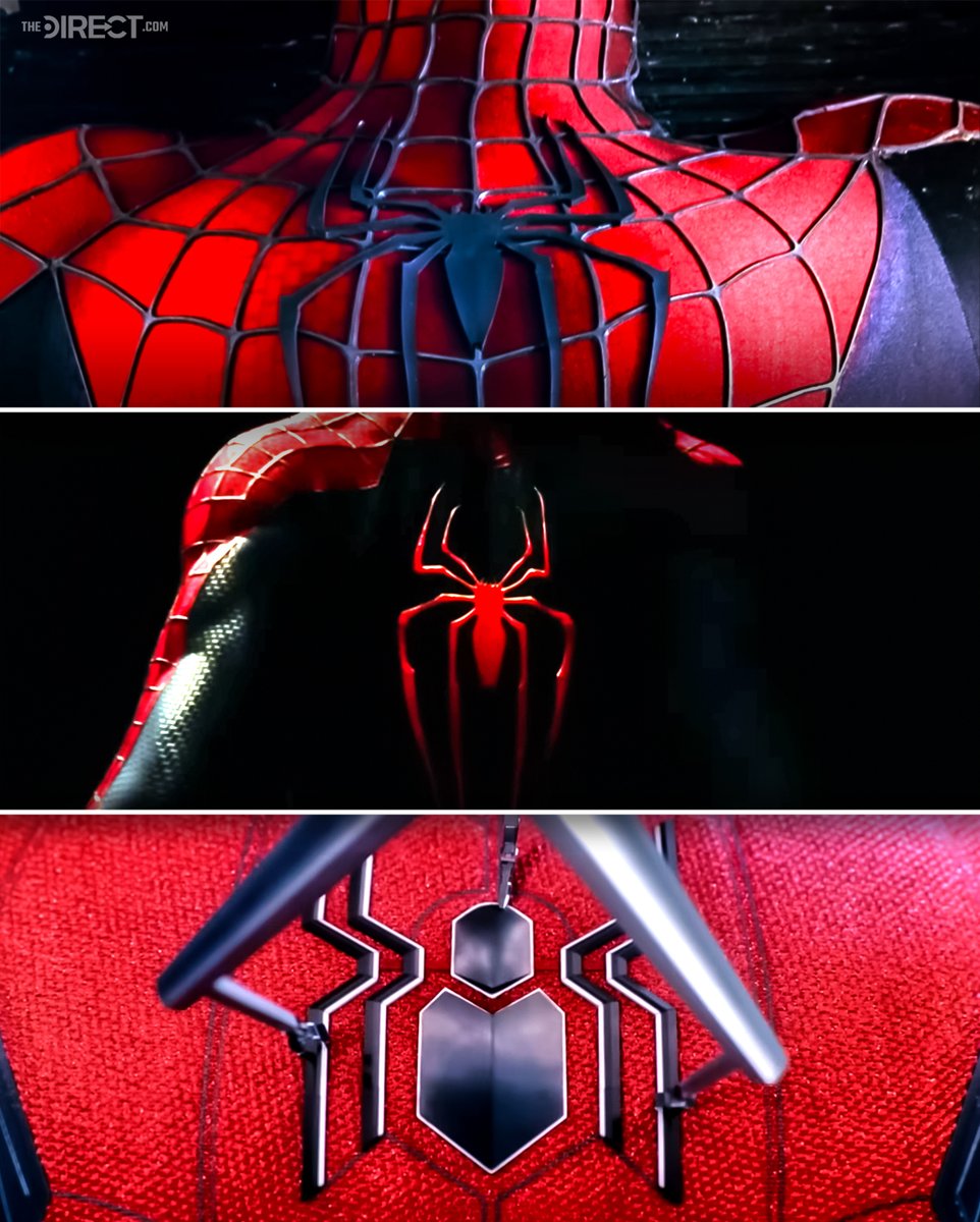 MCU_Direct's tweet image. Tobey Maguire, Andrew Garfield, and Tom Holland's #SpiderMen are highlighted in #AcrossTheSpiderVerse's new trailer! Watch: thedirect.com/article/spider…