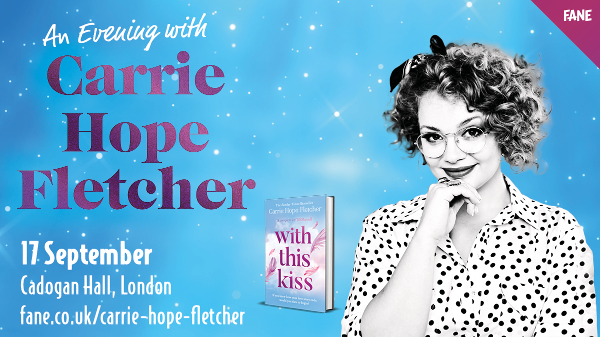 FaneProductions's tweet photo. 💋 NEW | If you knew how your love story ends, would you dare to begin?
Guaranteed to sweep you off your feet, join actress, singer & author @CarrieHFletcher live & online at @cadoganhall on 17 Sep to celebrate her newest book: #WithThisKiss.
🎟️ https://t.co/o9QeM7ozqT https://t.co/07IFXgua2K
