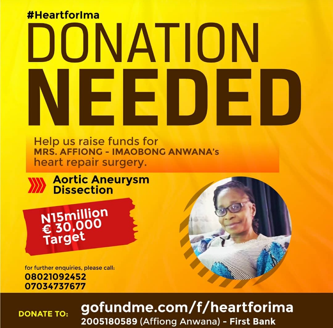 Godswill003's tweet photo. @the_Lawrenz Yes please
Or donate and save my Aunt
She needs 15million for Heart Surgery
A tweet or donation will go a long way sir๐
#HeartForIma https://t.co/qYsy9UdbGS