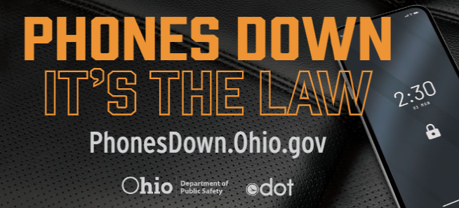 𝐄𝐟𝐟𝐞𝐜𝐭𝐢𝐯𝐞 𝐓𝐨𝐝𝐚𝐲: It is now illegal in most circumstances for anyone in Ohio to use or hold a cell phone or electronic device while driving.

Find the full details of Ohio's strengthened distracted driving law at phonesdown.ohio.gov.