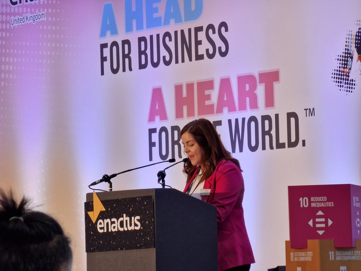 GC_Wood's tweet photo. .@EnactusUK COO Amy Brereton opens the final round of competition for National Expo 2023 #WeAllWin https://t.co/D1JZ9NfFZ2