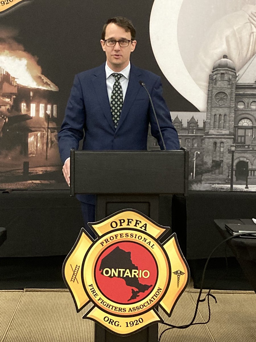 Kicking off Day 2 with an address from <a href="/MonteMcNaughton/">Monte McNaughton</a> at the Eric G. Taylor Labour Seminar. A strong supporter of firefighters and ensuring their health &amp; safety (physical &amp; mental) is a priority.  #OPFFA2023 #ONPoli <a href="/IAFFCanada/">IAFF Canada Fire Fighters - Pompiers AIP Canada</a>