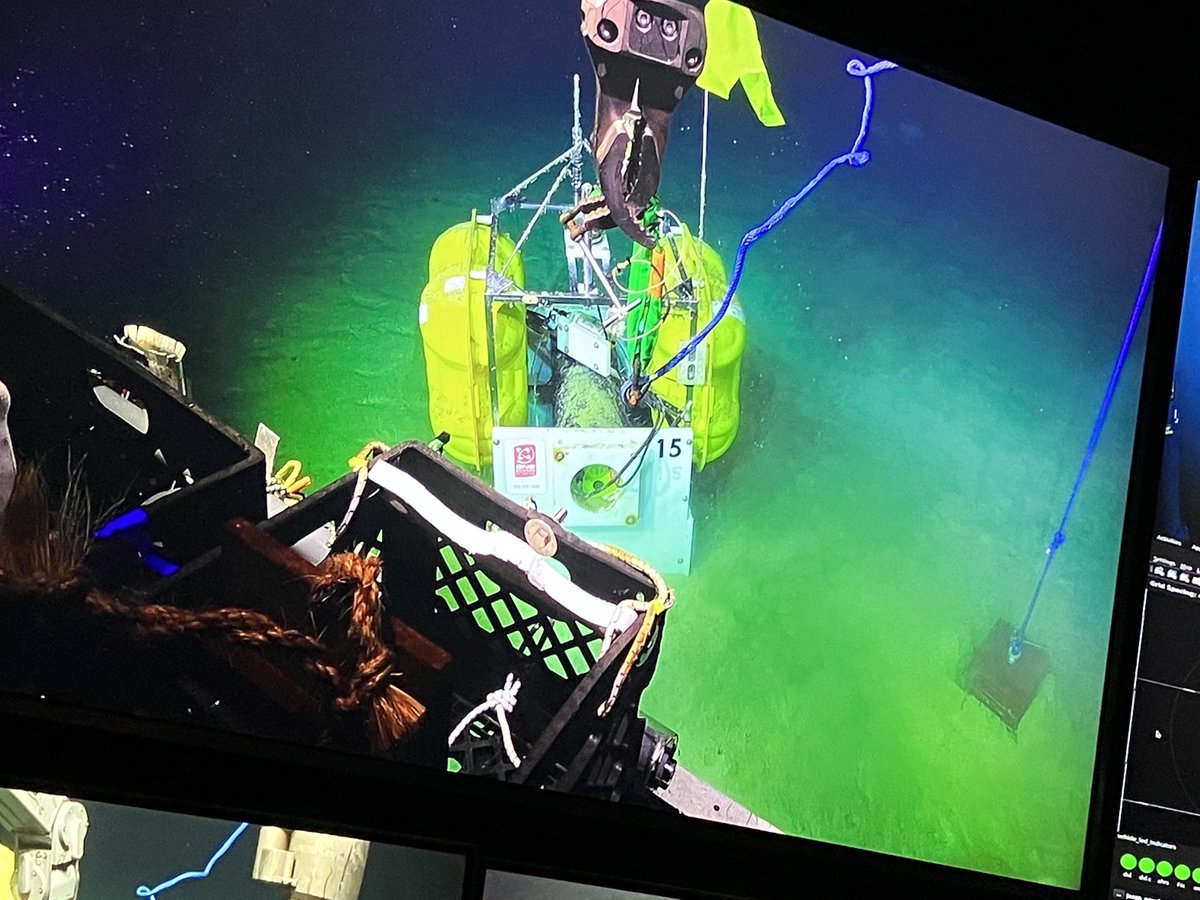 A successful end to a very busy research cruise! ROV Jason rescued two bottom pressure recorders that we deployed in 2020, that weren’t responding when we came to retrieve them in 2021. So glad to finally get them back, and with some nice data as well!! #PULSEeqnz