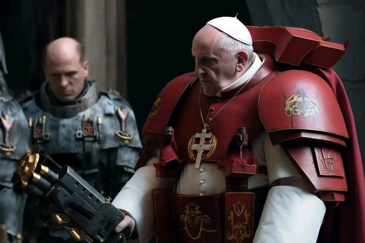 tecnosacerdote's tweet photo. El papa en 40k me parece una genialidad y ahoira necesito una mini asi https://t.co/RVFBwm6rU4