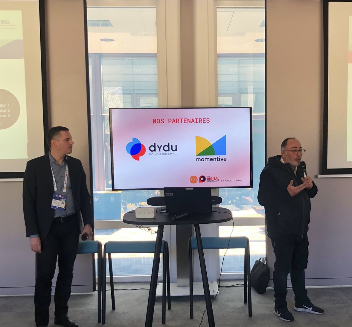 🔴 En direct du #BenchEBG   

💬 "Fédérer son Ecosystème", voici le sujet de cette nouvelle conférence animée par Thierry YADAN (VP Sales &amp; Marketing de <a href="/IZBERG_MP/">IZBERG Marketplace Platform</a> ) et Frédéric CHOPINAUD (Responsable Developpement ECommerce B2B chez <a href="/FRANFINANCE/">Franfinance</a> )