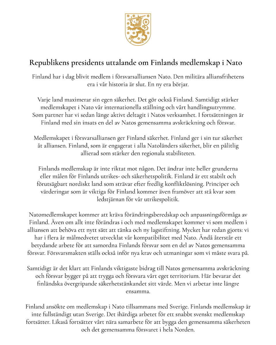 niinisto's tweet photo. https://t.co/iqGkkzg7zy