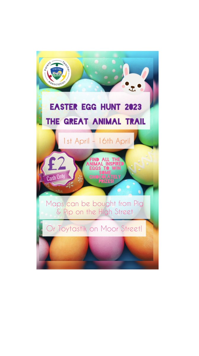 thedellpta's tweet photo. 🐰🐣🐰EASTER TRAIL UPDATE🐰🐣🐰
Looking for an egg-cellent adventure? Why not go on an Easter Chepstow safari!
@akhmiles
@toytastik_toys
#ptafundraising https://t.co/gGCK0IfeHy