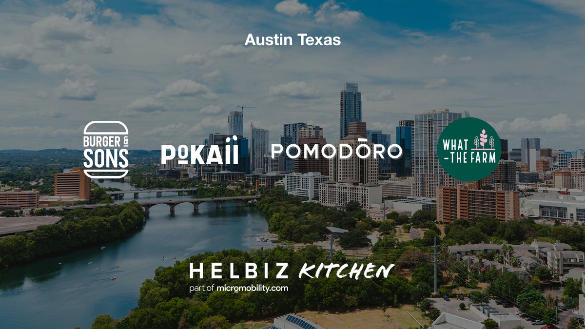 Helbiz Kitchen Expands to Austin, TX  - Austin becomes the third North American city for Helbiz Kitchen, capitalizing on the existing customer base from its shared mobility and vehicle rental services.

Read more: ir.micromobility.com/news-releases/…