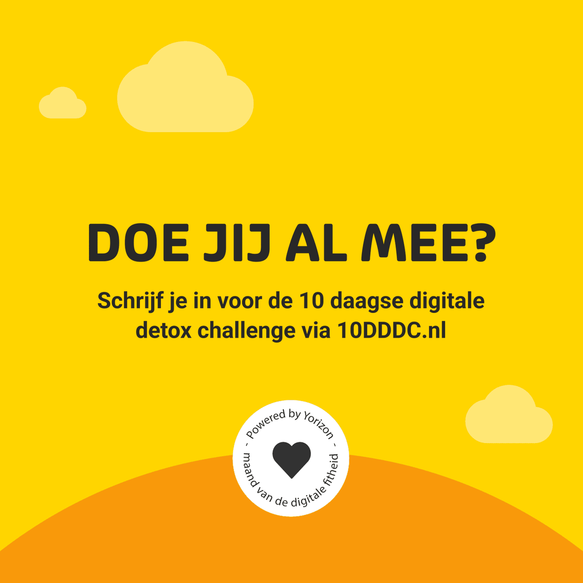 10DDDC's tweet photo. De 10DDDC gaat van start! 😄

Als je je hebt aangemeld, ontvang je de eerste assessment. Daarna kan je aan de slag aan je digitale detox.

Je kan jezelf nog steeds aanmelden via https://t.co/lq2CHxQutt!

Doe jij mee met de challenge? ☀️ https://t.co/aK5MpmqagQ