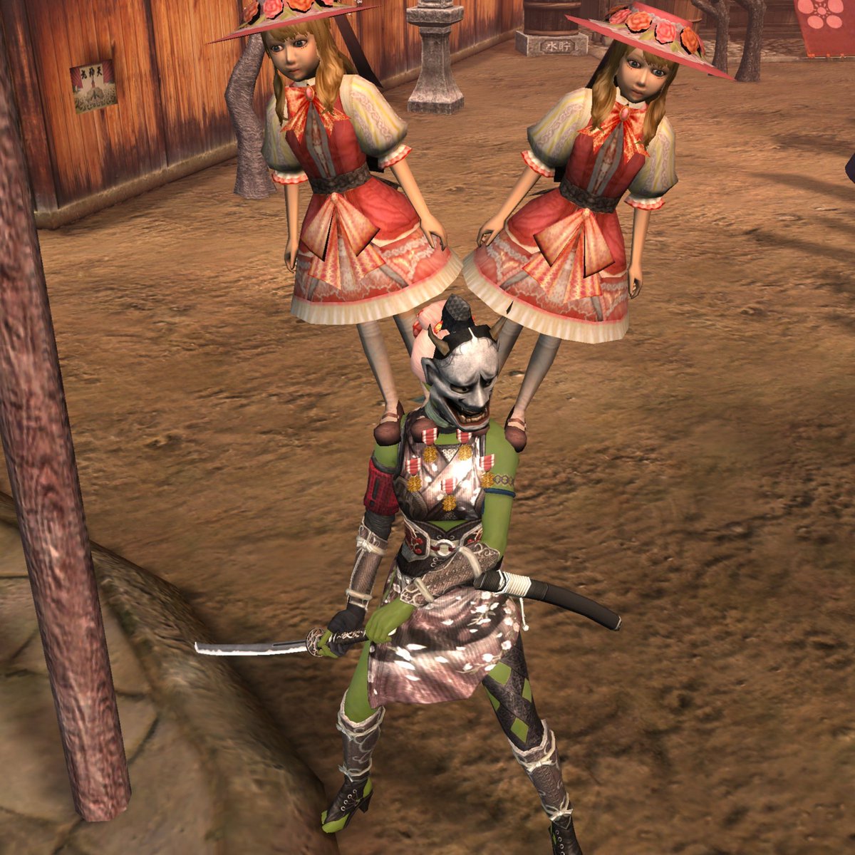 #侍道 #侍道４ #wayofthesamurai
ローラと共に戦う侍
１枚目　納刀
２枚目　抜刀