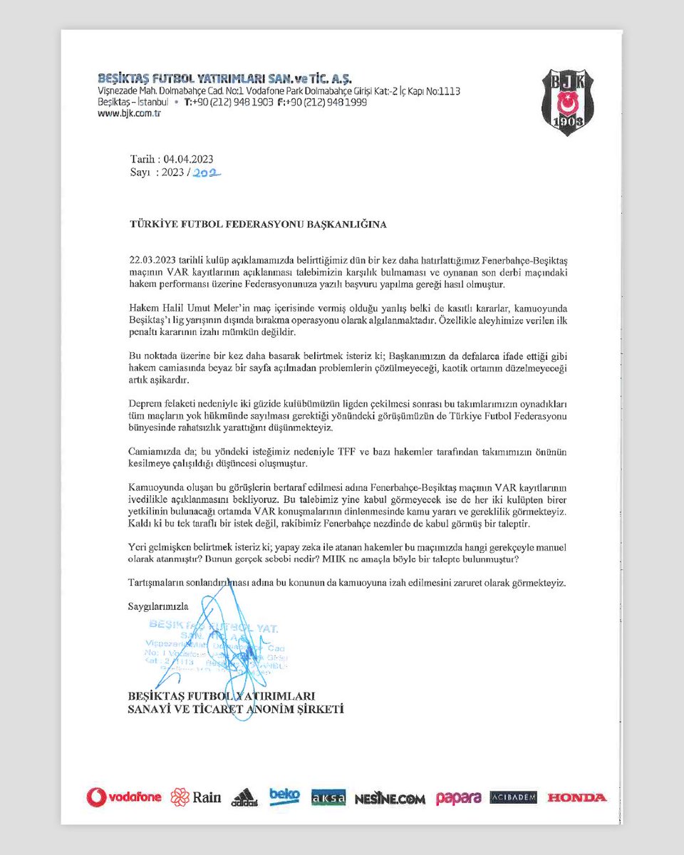 Türkiye Futbol Federasyonu’na Yaptığımız Resmi Başvuru Hakkında

🔗 bjk.com.tr/tr/haber/85967