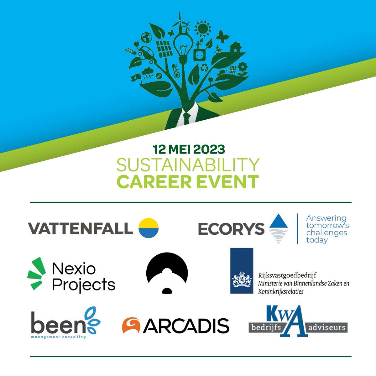 De aanmeldingen voor het nationale Sustainability Career Event op 12 mei stromen binnen. Met name de workshops gaan hard, dus wil jij nog een plek bemachtigen? Meld je dan snel aan op sustainabilitycareerevent.nl.