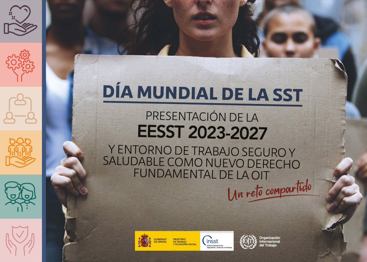 GVAinvassat's tweet photo. 👩🏫El pròxim📆26 d'abril tindrà lloc la JORNADA TÈCNICA del #DiaMundialSST: Presentació de la EESST 2023-2027 i entorn de #TreballSegur i saludable com a nou dret fonamental de l'OIT organitzada per l'@INSST_MITES_GOB y la @ilo
➕ℹ 👉https://t.co/1nlbs5mmxA #PRL #SST
#PRL #SST https://t.co/nhlZzgNtGM