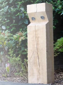 Illuminated Timber Bollards, supplied in unfinished timber so they twist and split, each one individual, even though they are supplied as matching. #ASF #timber #illuminated #LED #illiminatedbollards #bollards