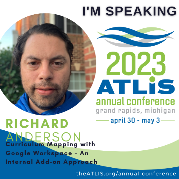 randersontech's tweet photo. Hope some of you are able to come to my session at this year's #ATLIS23!  https://t.co/d9HARpzMVm https://t.co/vtOnhrR6Ak