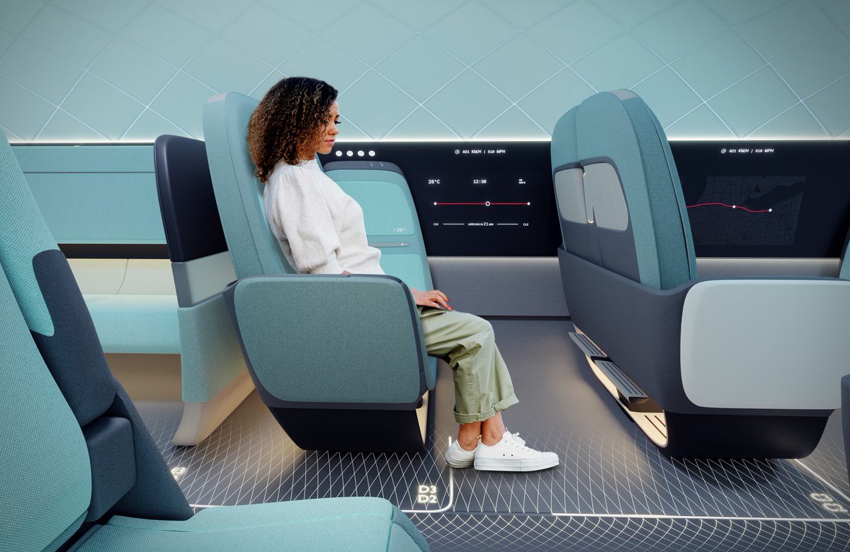ICONA_GROUP's tweet photo. #Hyperloop Transportation Technologies cabin, a modular platform for autonomous driving whose interior design was conceived and created by Icona.

 #IconaDesignGroup #IconaDesign #DesigningTheFuture #SustainableTransportation #SmartInnovation #SmartMobility #FutureMobility https://t.co/EnAWP64IKE