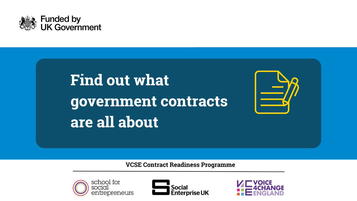 📣 Ever wondered if public sector contracts are for you? Read our latest blog post from CEO Ali Wilson to find out what it’s all about, and how you can get involved in the VCSE Procurement Readiness programme, funded by <a href="/DCMS/">Department for Culture, Media and Sport</a> ➡ bit.ly/vcsealiblog #SocialValue