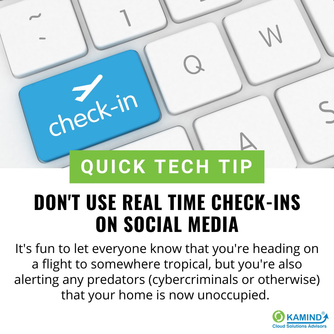 kamindit's tweet photo. You wouldn’t put a sign in your yard alerting burglars that you’ll be out of town, don’t do it with a digital announcement either!⁣
⁣
You can never be fully in control of who is watching your social media. 
⁣
Be smart and post later. https://t.co/MEutiB50AD
