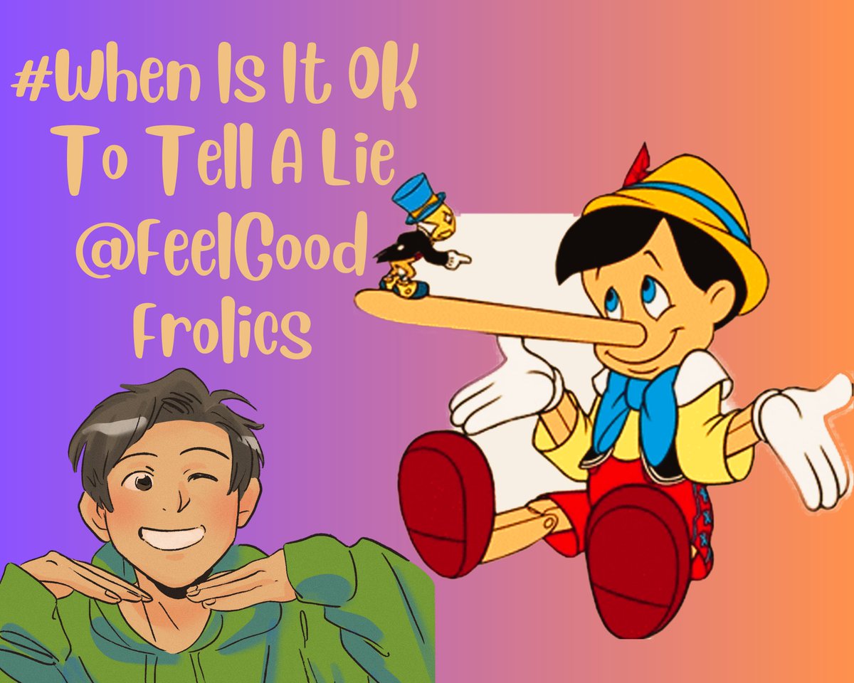 Inspired By The #TellALieDay Today The @FeelGoodFrolics Wonder When And Why Is It OK To Tell A Lie?

Time For FROLICS AND FEEL GOOD FUN!

Join Us NOW With Me @tweetfeelsgood And @BellaLaRue1 With Guest Host @SwellFellah And Play:

#WhenIsItOKToTellALie