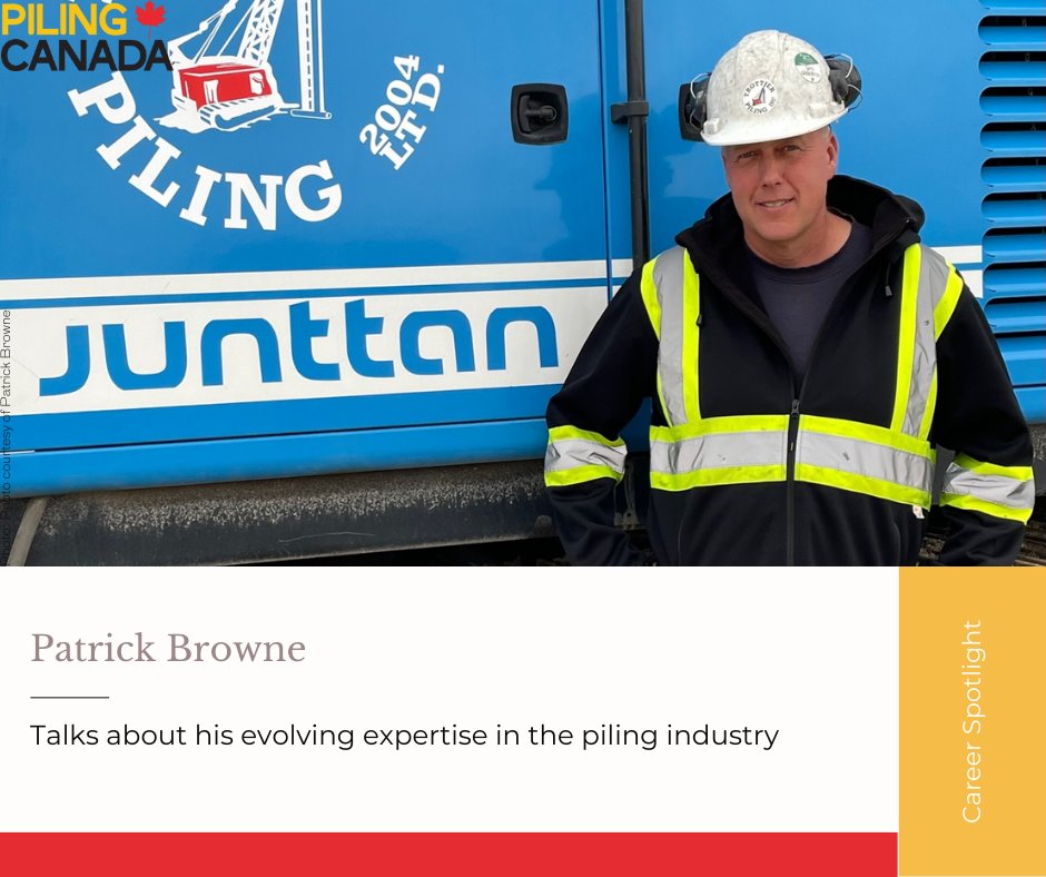 Patrick Browne has been working in the #piling industry for more than 30 years. He says piling is the foundation of #infrastructure.
"Wherever it goes, we go," he said.

Read more about his career in #DeepFoundations at pilingcanada.ca/digital/2023/i…