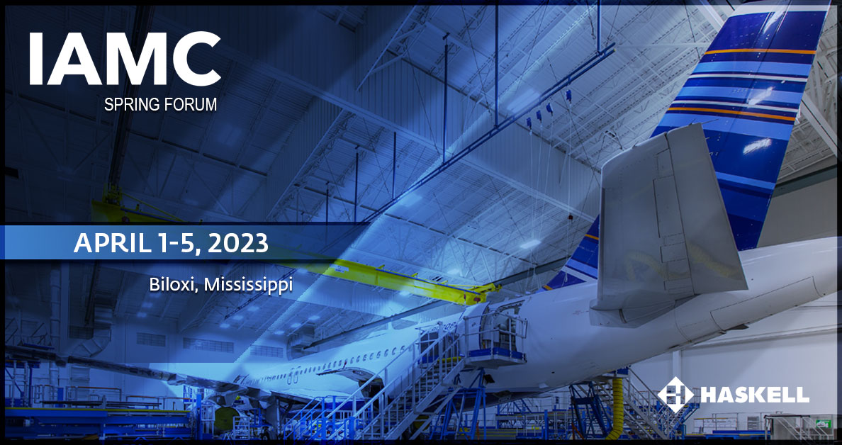 HaskellCo's tweet photo. Haskell’s aviation team is at #SpringForum2023 this week to learn more about best practices in real estate strategy and how to maximize its impact on performance for our clients. We look forward to meeting you! @IAMCGroup https://t.co/dGtr7Yv3On https://t.co/Zf5yIZmmIk