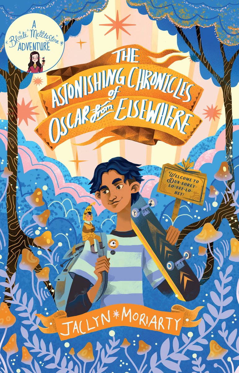 BooksForKeeps's tweet photo. 'I love the idea of cracks between worlds giving glimpses of other possibilities.' NEW interview with @jaclynmoriarty about the Bronte Mettlestone Adventures. Thanks to @joylawn1 for the questions - topics: quests, jokes, radishes &amp; crochet! @guppybooks 

https://t.co/4M3UyVcEhU https://t.co/qyswav0uLL