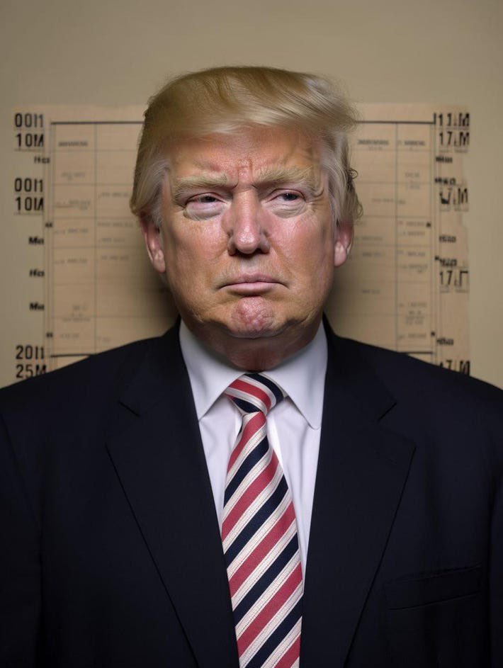 Donald Trumps mugshot looks like he was crying before he turned himself in 😭