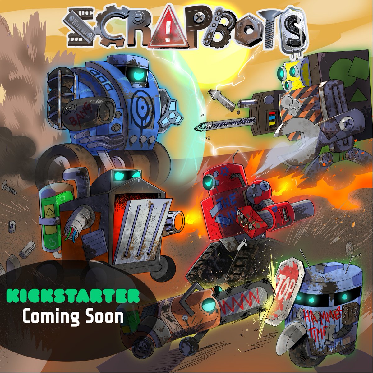 Scrapbots Kickstarter Pre-Launch page is up! Follow our campaign and get notified when it goes live: kickstarter.com/projects/detou… #Kickstarter #cardgame #boardgames  #tabletopgames