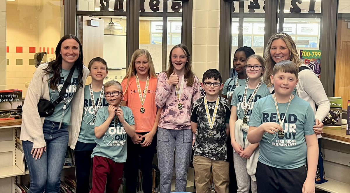 ElkhornPS_FR's tweet photo. Congratulations to our gold and silver Battle of the Books medal winners!! Back to back years!! Special shout out to Mrs. Kennedy and Miss Rosener for sharing your time to help prepare these students for competition! #EPSAchieves #FireRidgeFalcons https://t.co/eHjrjkVMSz