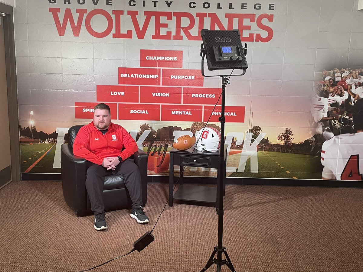 GCC_FB's tweet photo. 🎤 🎥 Filming being done for some big time announcements coming soon! We can’t to welcome our 2023 recruiting class! 

Few bloopers in between sets… gotta have fun. Can’t wait to build with this group! 

Coming soon… our 2023 builders https://t.co/hO3o579OWu