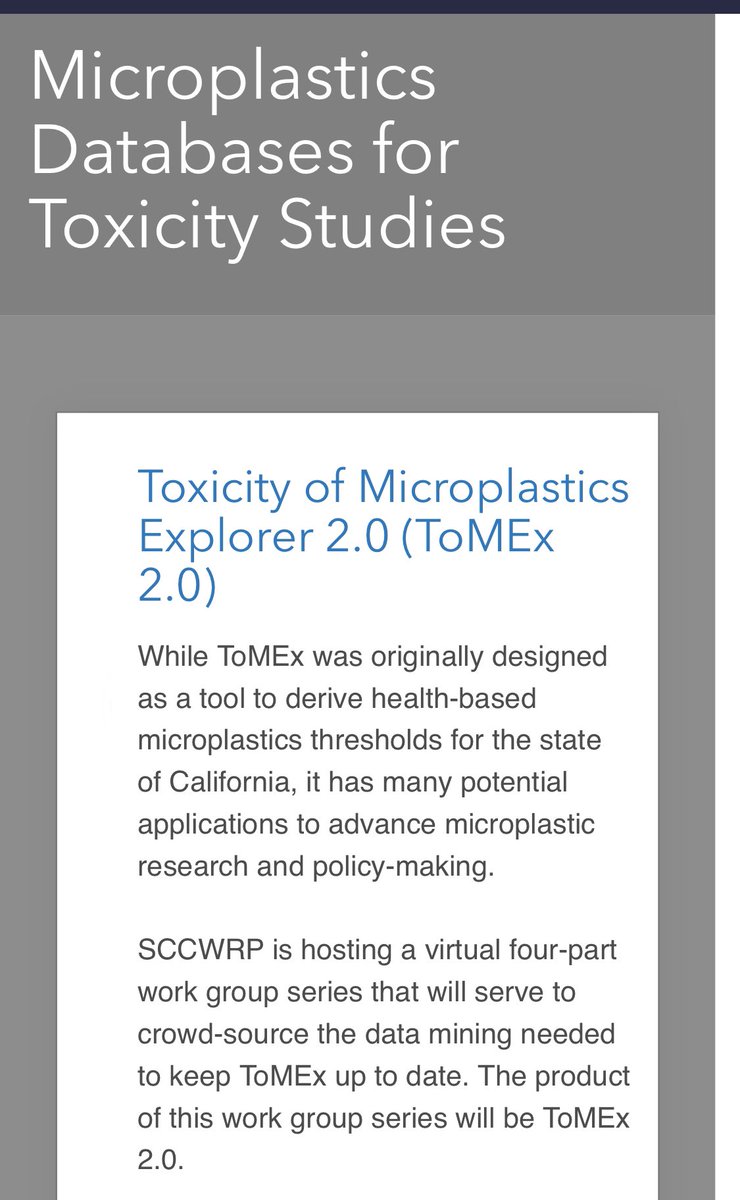 Amila Abeynayaka (@litterlifecycle) on Twitter photo Extended the #ToMEx 2.0 deadline for submitting data templates by 3 days to April 7, 2023 at 11:59 Pacific Time!
Toxicity of #microplastics
<a href="/ToMExApp/">Toxicity of Microplastics Explorer</a> <a href="/DrLeahTH/">Leah Thornton Hampton</a> sccwrp.shinyapps.io/human_mp_tox_s… Extended the #ToMEx 2.0 deadline for submitting data templates by 3 days to April 7, 2023 at 11:59 Pacific Time!
Toxicity of #microplastics
<a href="/ToMExApp/">Toxicity of Microplastics Explorer</a> <a href="/DrLeahTH/">Leah Thornton Hampton</a> sccwrp.shinyapps.io/human_mp_tox_s…