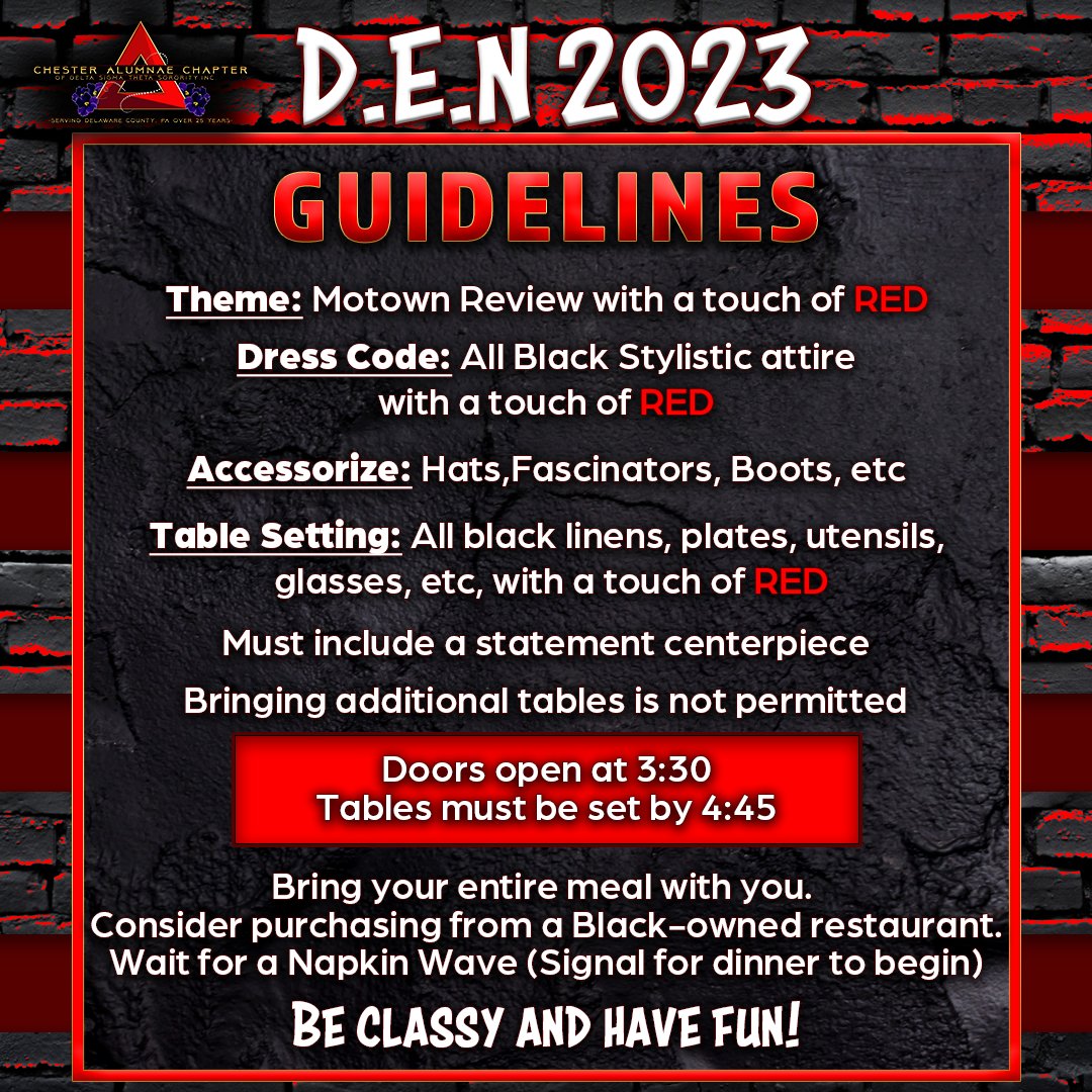 DELTA's En Noir tickets on sale now and going fast.  If you've been before you know it's always a great time. 

<a href="/easternregdst/">EasternRegionDST</a> <a href="/dstinc1913/">dstinc1913</a> #DSTCACPA  #allblackwithatouchofred #DeltasEnNoir
#ArtsandLetters #BlackCulture