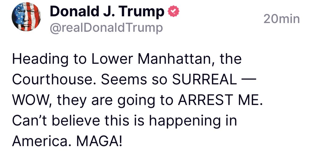 His last words before his Arrest. 🎉🎉🎉🎉🎉