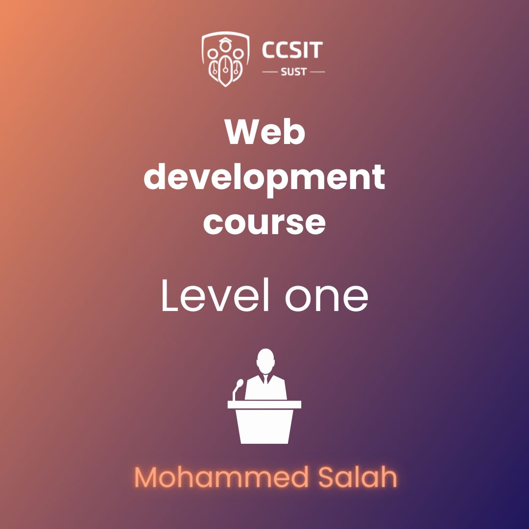 CCSIT_SUST's tweet image. كورس تطوير مواقع الويب
🔸️المقدم من قبل محمد صلاح
والذي تنظمه رابطة كلية علوم الحاسوب وتقانة المعلومات وتقدمه للطلاب مجاناً 
🔸️كل ما عليكم لضمان تسجيلكم في الكورس هو ملء الاستمارة أدناه👇🏻
forms.gle/ZjD2LkGde3qSw2…
.
.
#web_development_course
#CCSIT