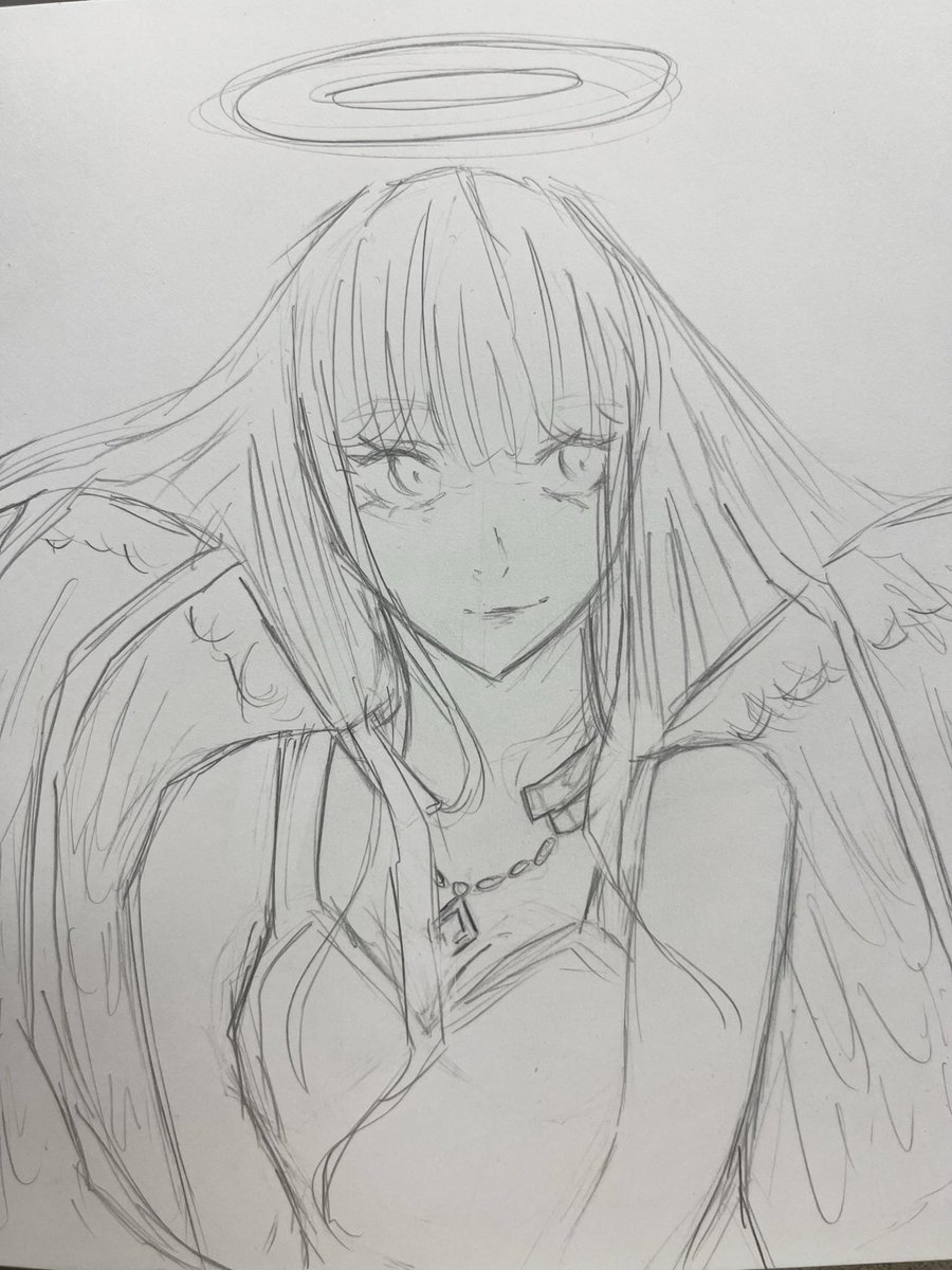 Panda_Sketchess's tweet photo. 🤍Angel🤍
Had a lot of fun drawing this ! Going to be making a print soon! 
#art #angel #anime #sketch #fyp #pencilart #animegirl #AnimeArt https://t.co/uGQWQZGkbA