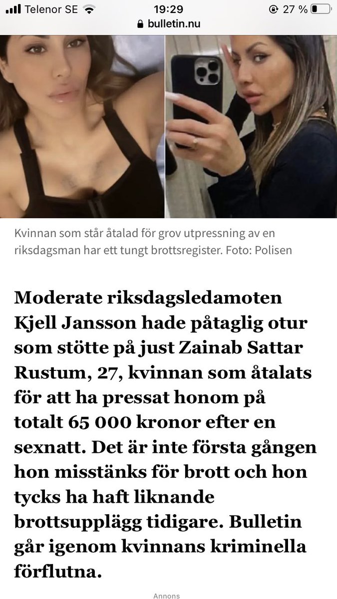 S-t-a-c-k-a-r-s moderaten som råkade ”stöta på” denna kriminella kvinna, dvs tog med henne och hennes kollega upp på hotellrummet för gemensamt sex. Vilken erbarmlig otur! Så fint att Bulletin stödjer en broder som råkat i sådan olycka!