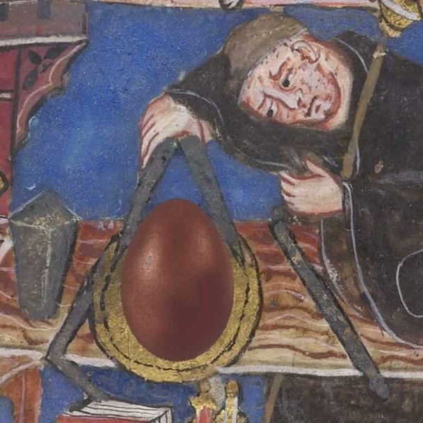 stdavidswalk's tweet photo. most monks would spend their evenings making chocolate eggs. This was a part of daily life in monasteries all over Europe. Some monks would eat nothing but chocolate eggs. Eventually they cut down to one day a year. A tradition which remains to this day. https://t.co/zlkFm4LChr