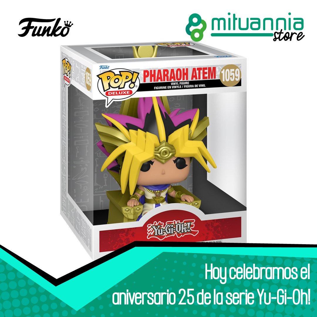MituanniaStore's tweet photo. #FechasGeek | Hoy celebramos el aniversario 25 de la serie animada #YuGiOh! ✨ Celebra adquiriendo uno de los #FunkoPopYuGiOh en nuestra #FunkoTienda https://t.co/90gr2T0I49 o contáctanos por #WhatsApp +57-315-6042024 ✅ https://t.co/WBGbKwfVss