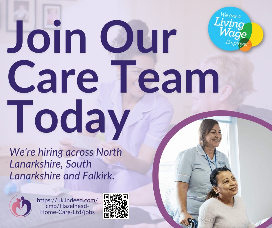 Great Care Starts With You - Join our team of Care Assistants today! Find out more and apply here uk.indeed.com/cmp/Hazelhead-… #TeamHazelhead