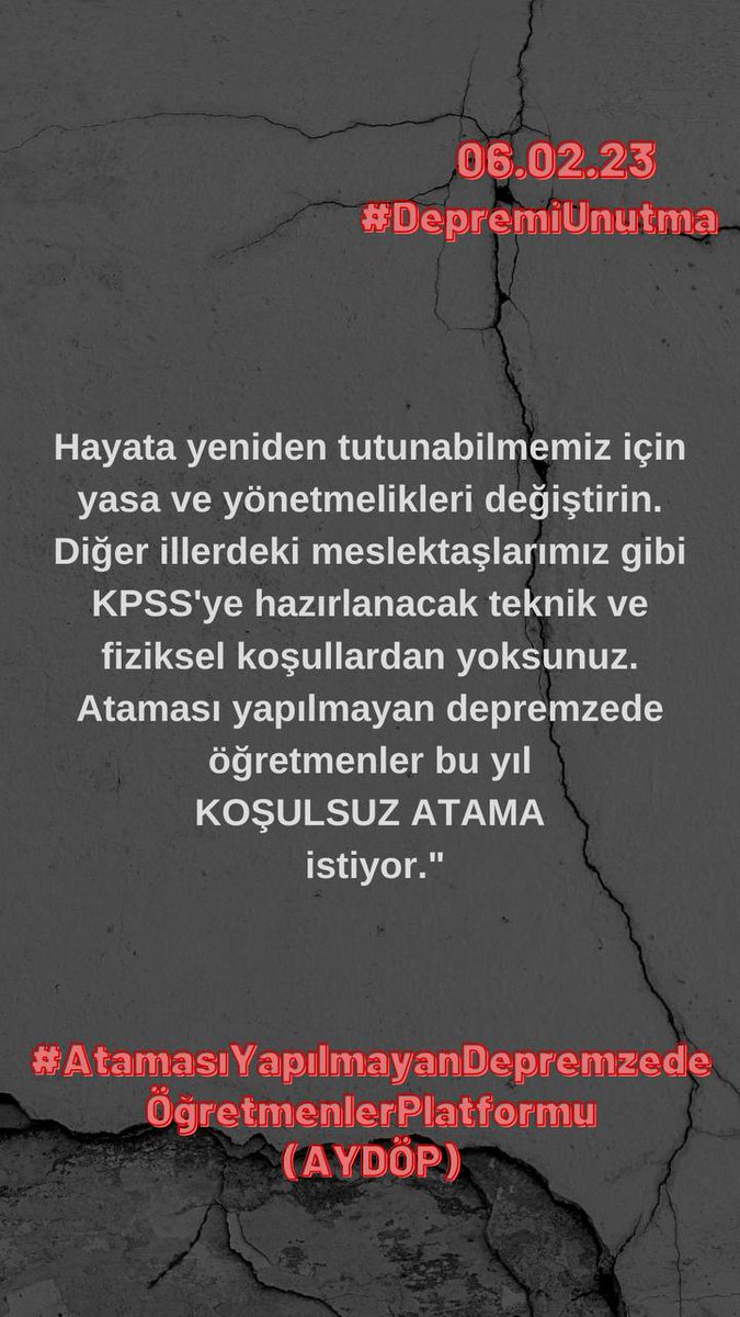 ozhanclhc's tweet photo. Biz beklemek değil çalışmak üretmek ve üreten bir nesil yetiştirmek istiyoruz. Bunun için bize sahip çıkın, bizi atayın...
@RTErdogan
@tcmeb
@tcbestepe
@kilicdarogluk
@meral_aksener

#DepremzedeÖğretmeneŞartsızKadro https://t.co/l90pTrRJu3